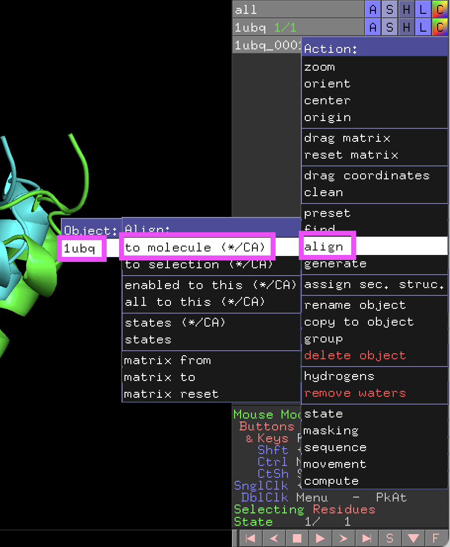 Example of a good image: Aligning the proteins